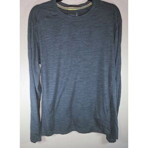 Smartwool Merino Wool Base Layer Top Men Large Gray Long Sleeve Lightweight